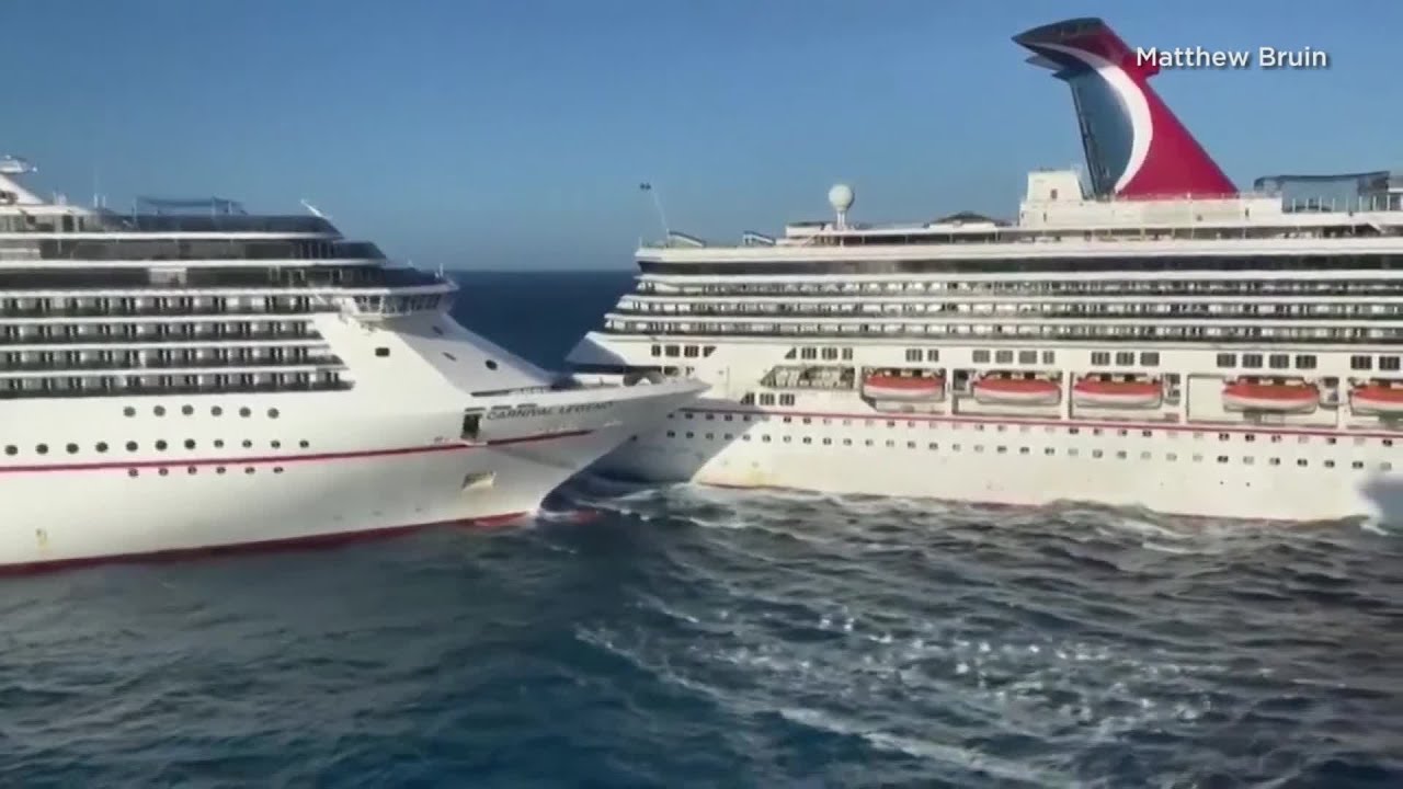 Carnival ships collide in cozumel