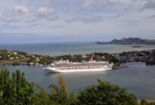 Lucia port cruise saint st map castries caribbean ports iqcruising cities showing