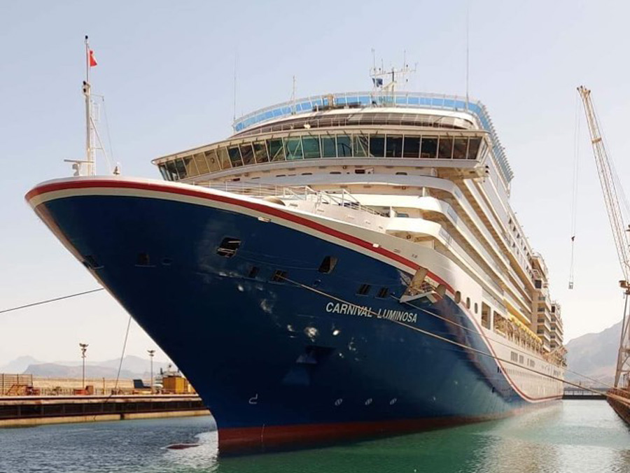 Carnival luminosa emerges drydock
