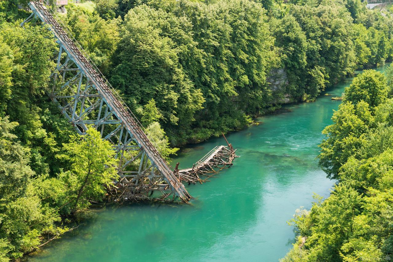 A landscape of burnt bridges