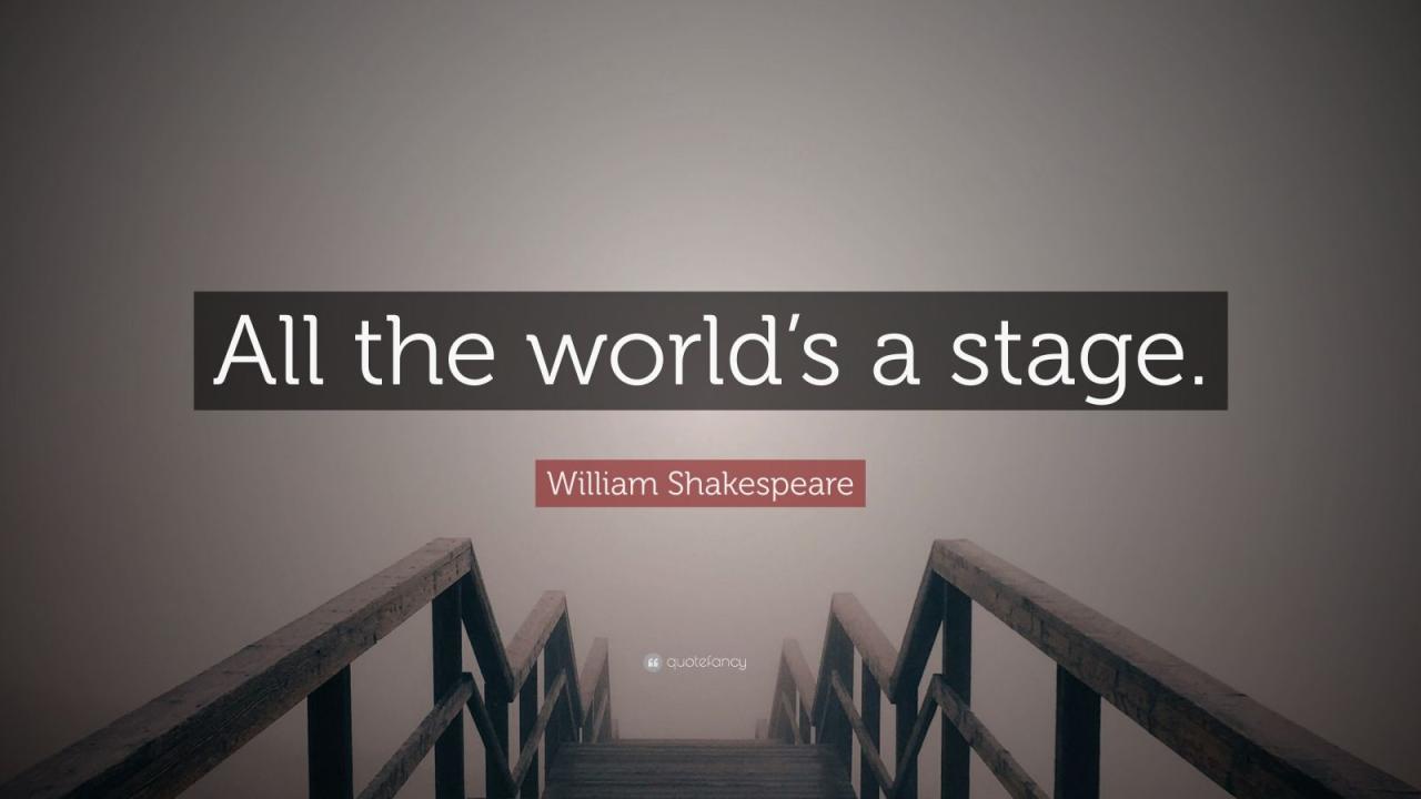 All the sea is a stage