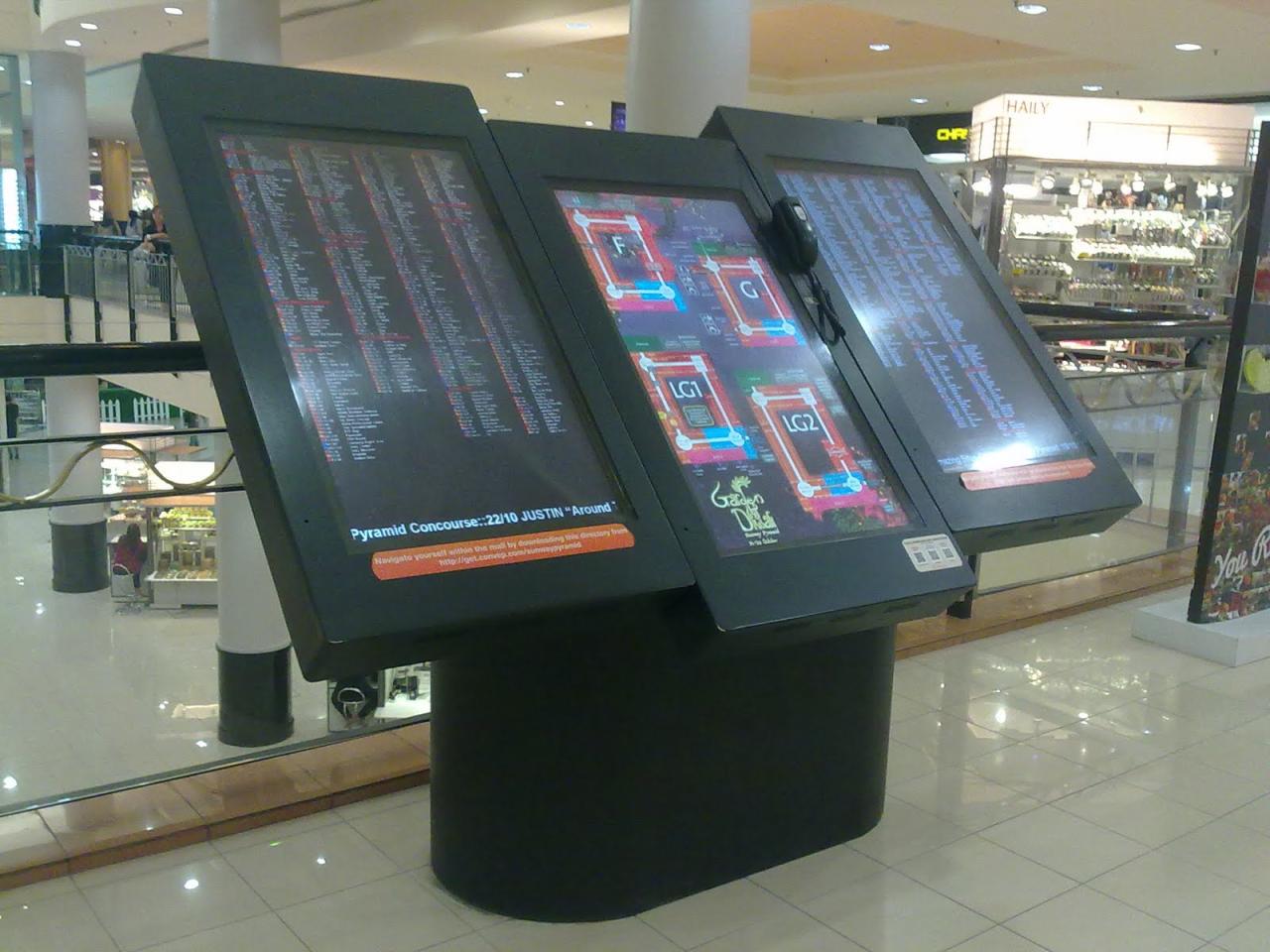 Carnival tests information kiosks referring clients to area retailers