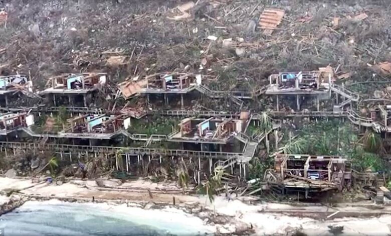 British virgin islands cleaning up after storm