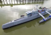 Acv launches ship hull