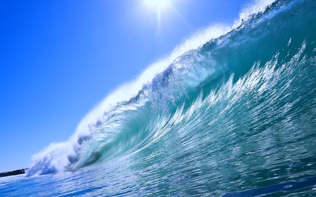 Waves ocean blue sea water sky sunny earth summer nature beaches wallpapers hd