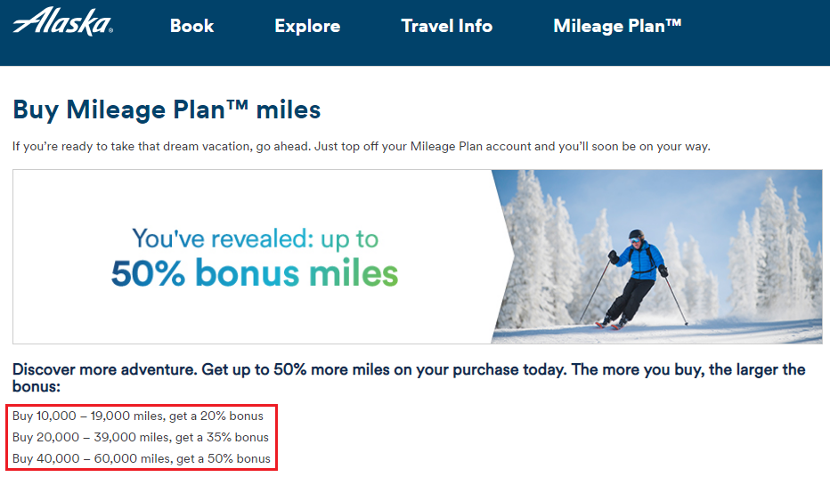 Alaska air initiates fly buy miles program