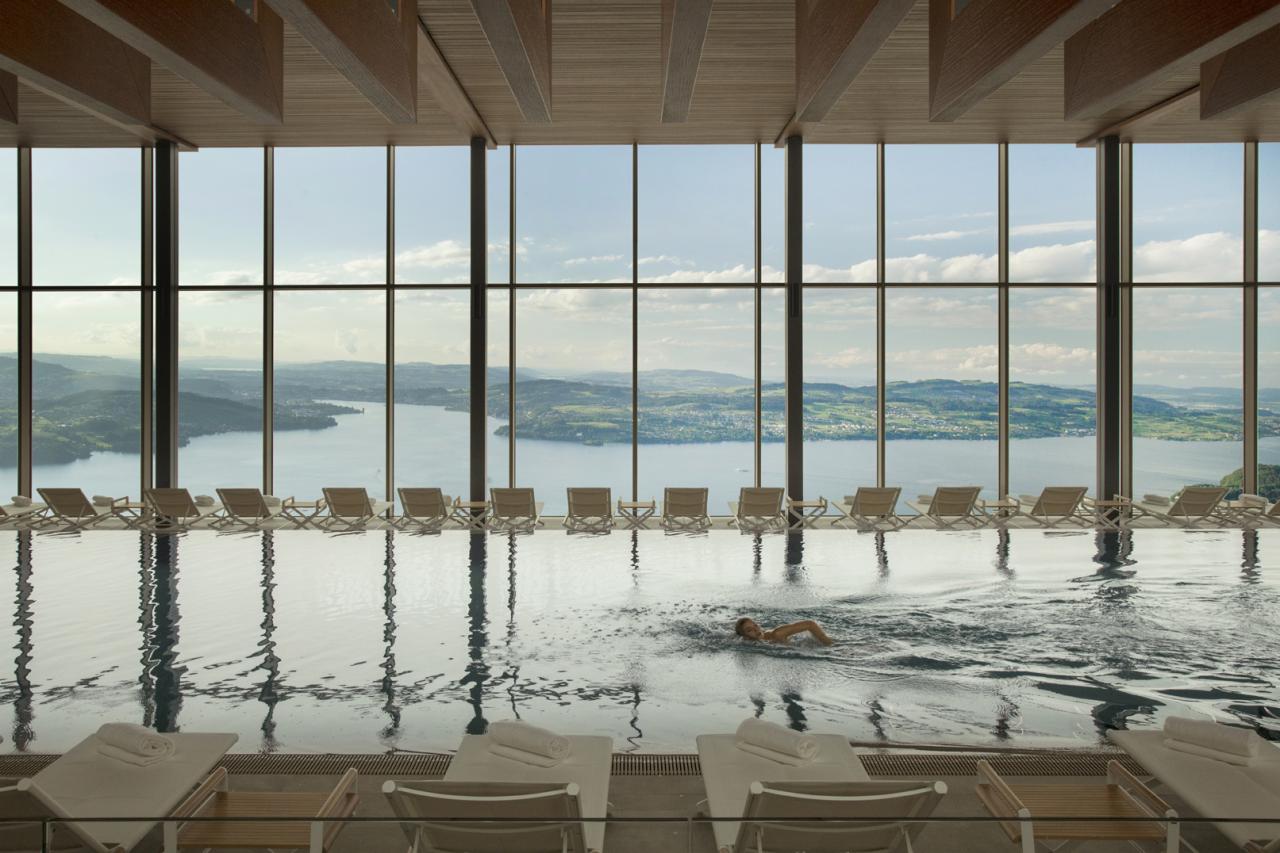 Alpine spa opens at burgenstock on lake lucerne