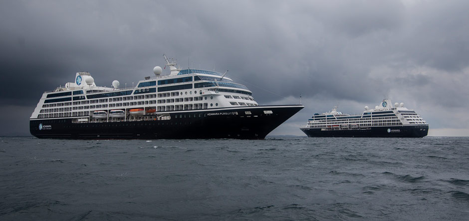 Azamara three ships meet up