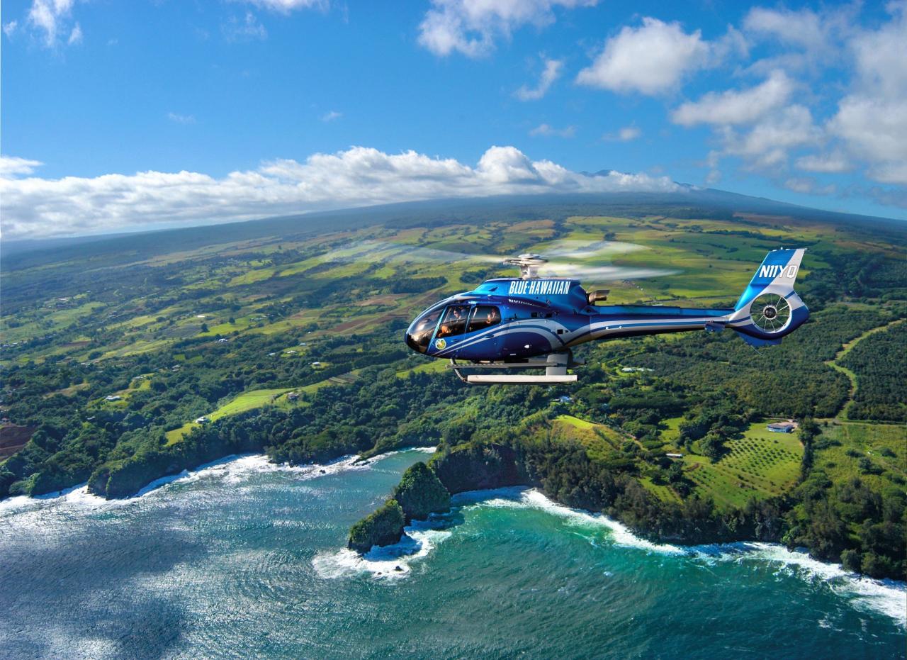 Blue hawaiian helicopters partners with kau coffee mill