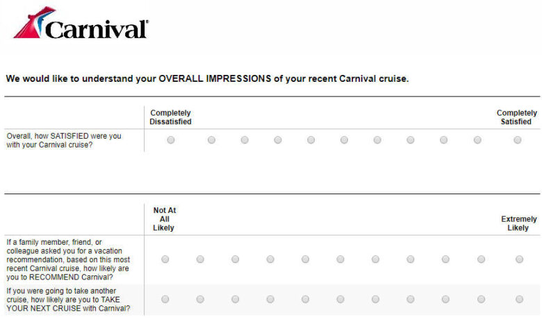 Carnival introduces agent survey