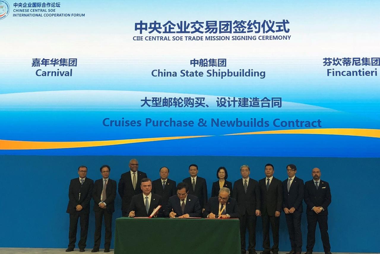 Carnival corp agreement could lead to chinese cruise line