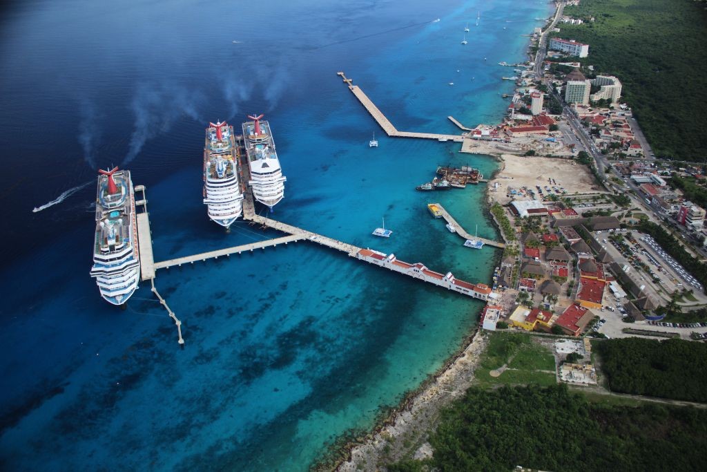Cruise cozumel carnival port triumph mexico pier ships 2012 october Carnival opens third pier at cozumel port