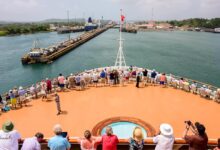 Aboard the amsterdam the panama canal