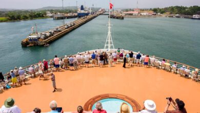 Aboard the amsterdam the panama canal