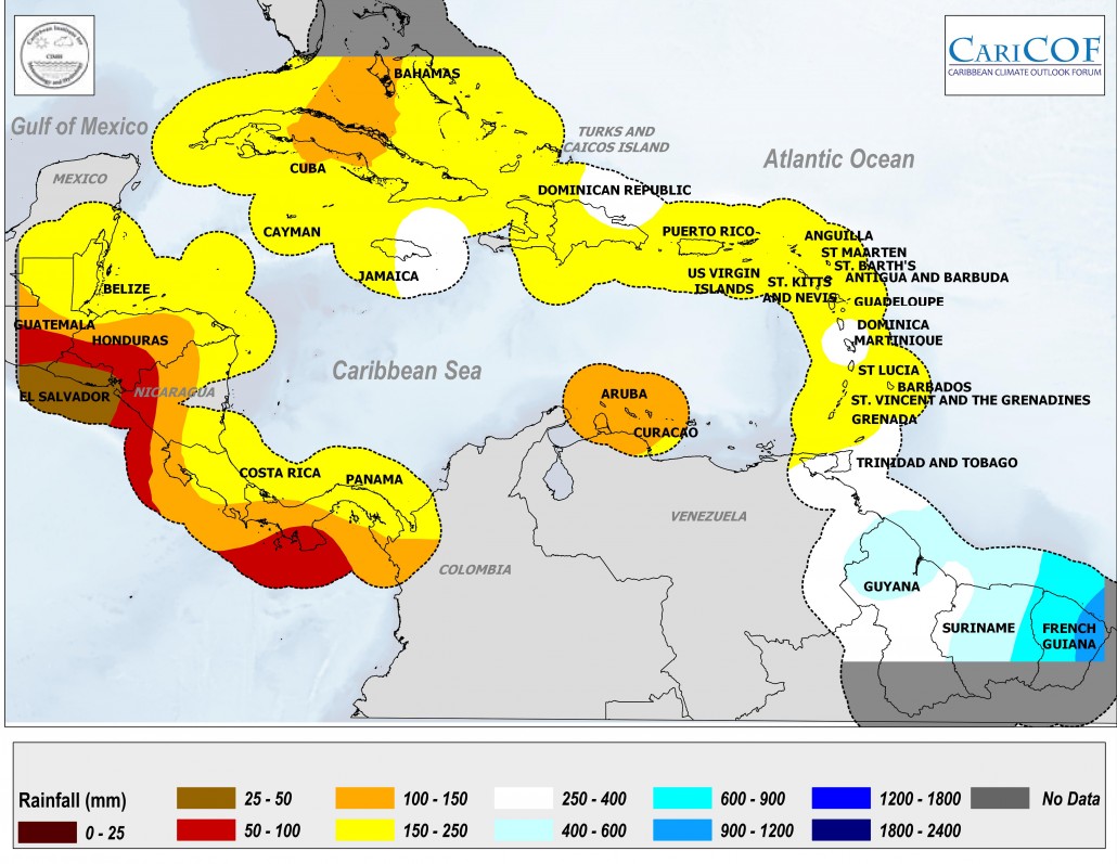 Climate caribbean 2020 january centre rainfall monthly sherika monitoring