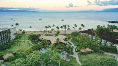 At kaanapali beach resort paddling with pros