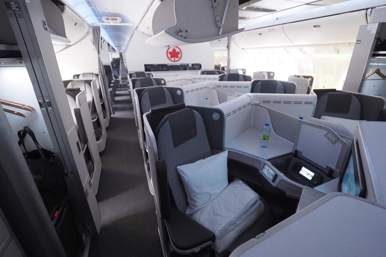 Air canada first class air travel