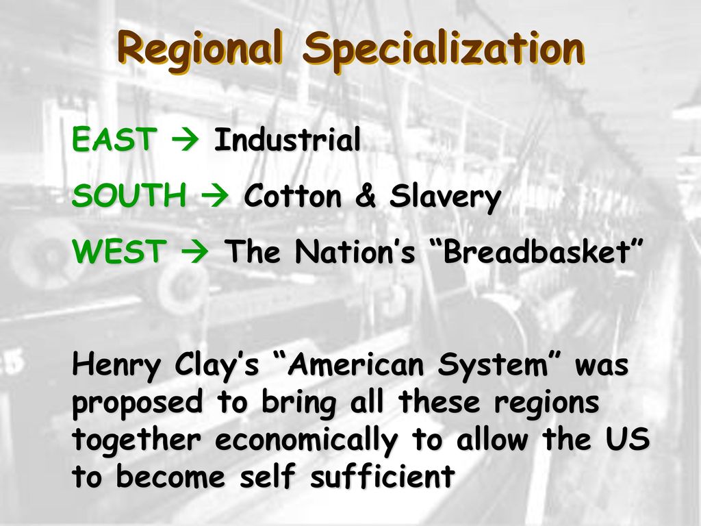 A specialization in southern africa