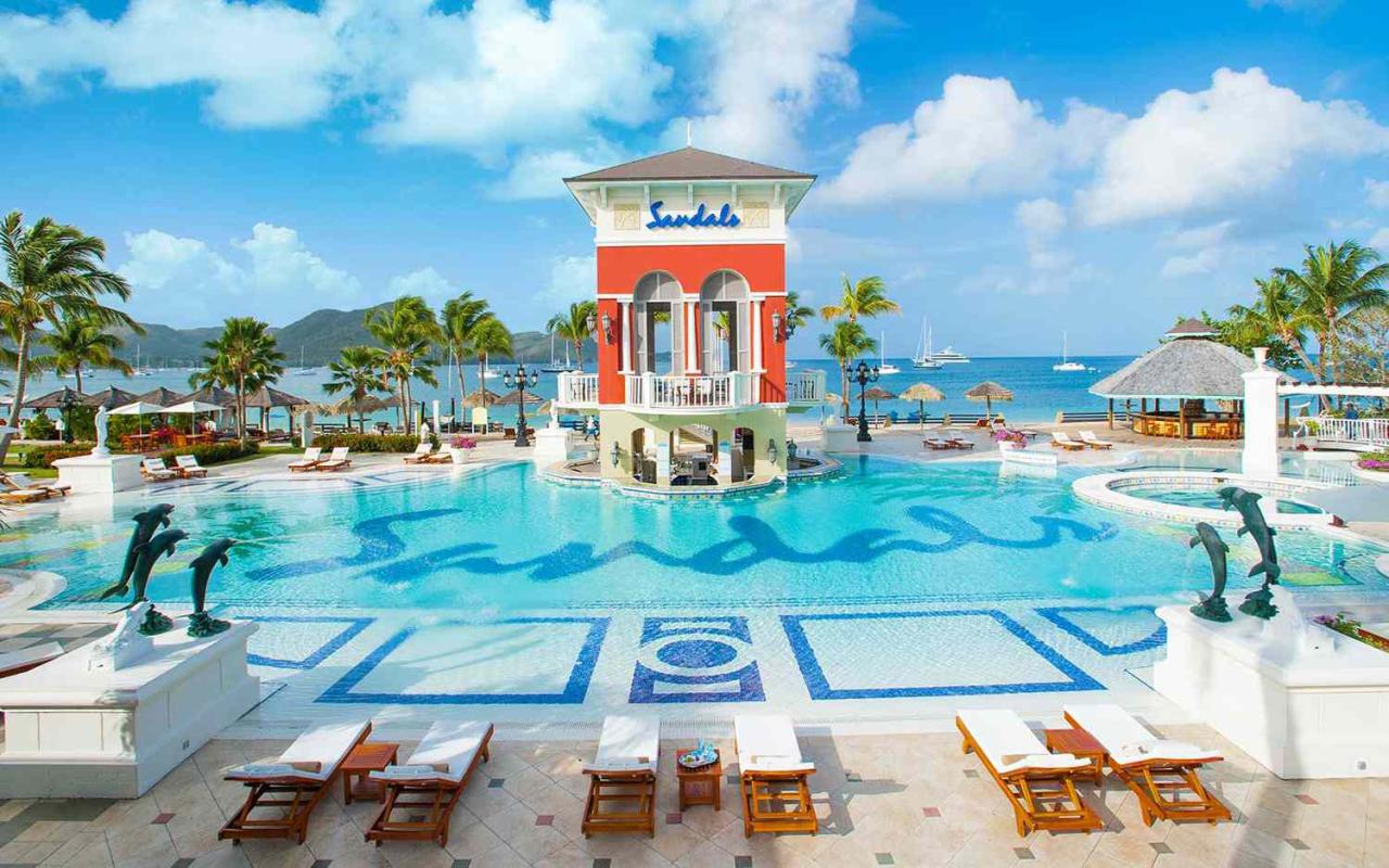 St inclusive lucia resorts sandals caribbean credit