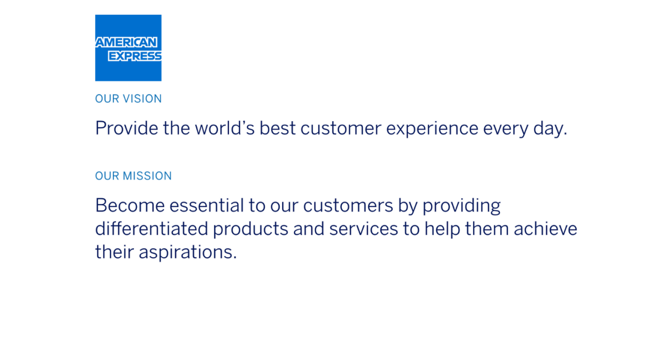 Express american brand mission memorable consistent experience create their masters learn means dreams achieve statement goals giving direct its re