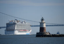 Cruise ship norwegian gem diego bayonne nj san part heads ferry manhattan lower another