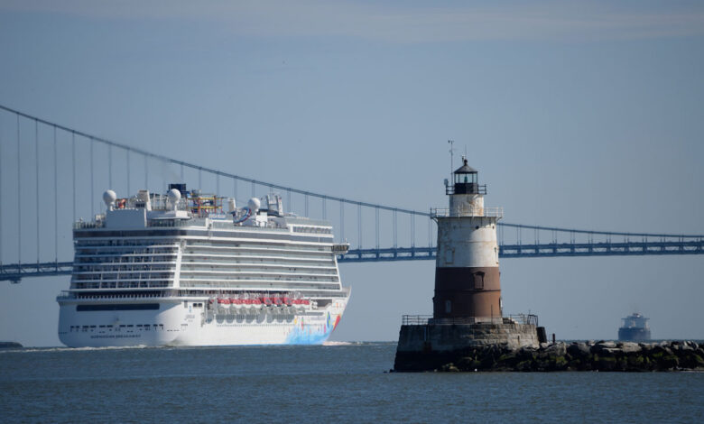 Cruise ship norwegian gem diego bayonne nj san part heads ferry manhattan lower another