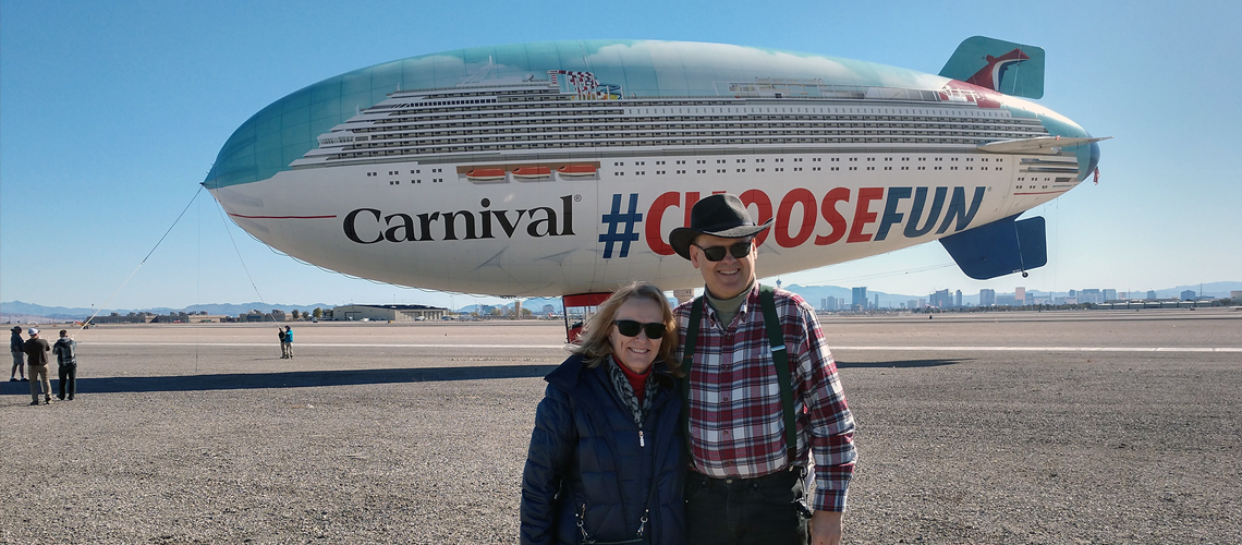 Carnival blimp arrives south florida