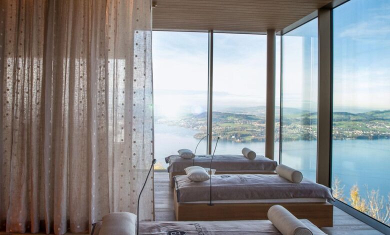 Alpine spa opens at burgenstock on lake lucerne