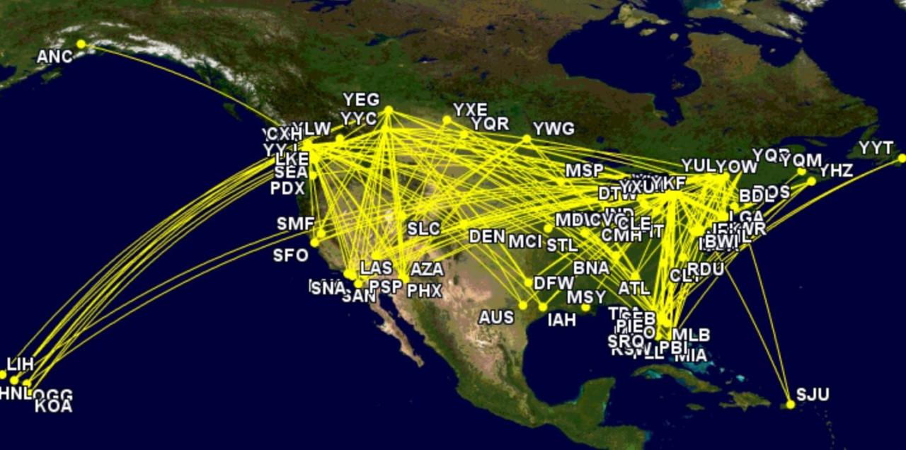 Air canada international routes for us travelers