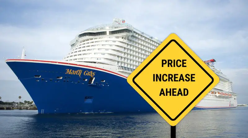 Carnival increasing daily gratuity charge