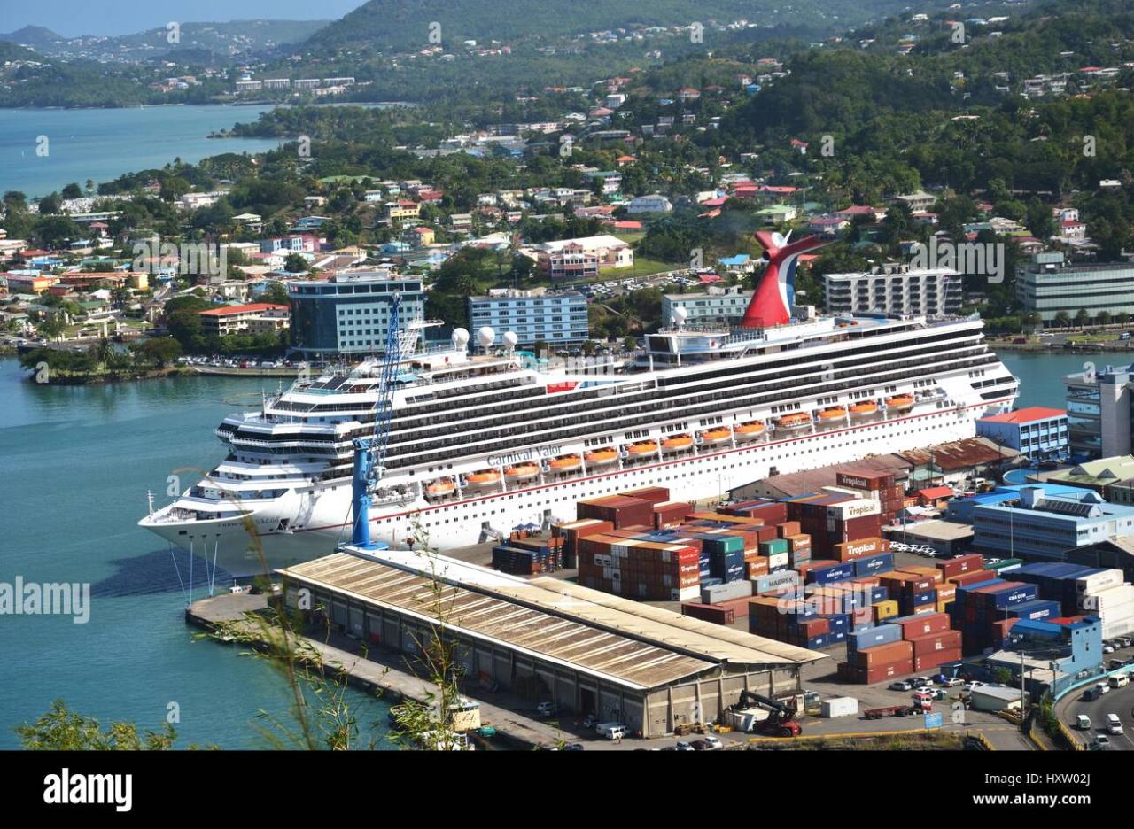 Carnival rccl partner st lucia cruise port
