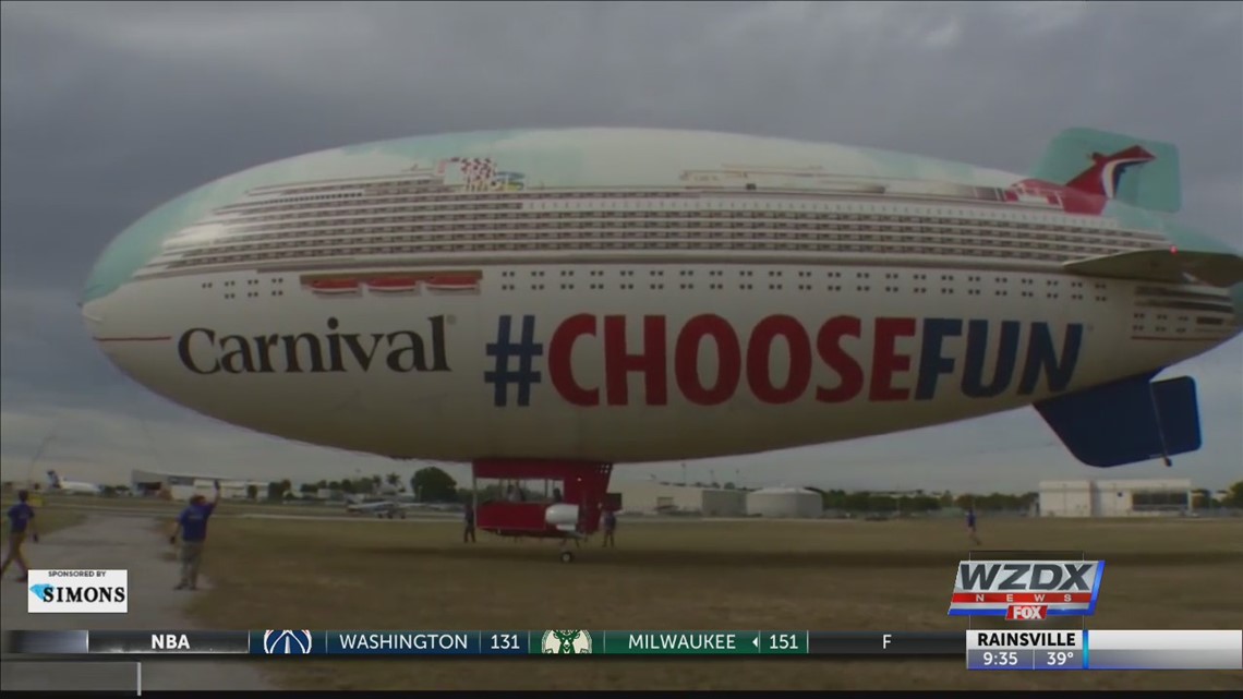 Blimp goodyear carson tour ground take 1325 tweet share