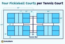 Amamagna regulation size pickleball court