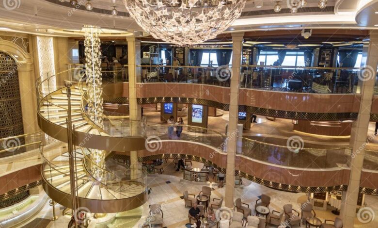 Aboard regal princess atrium and spa are front and center