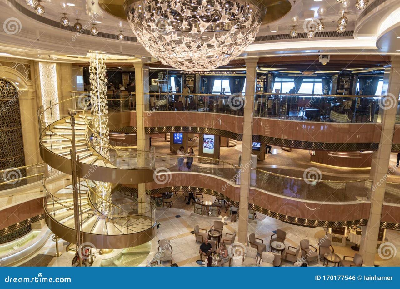 Aboard regal princess atrium and spa are front and center