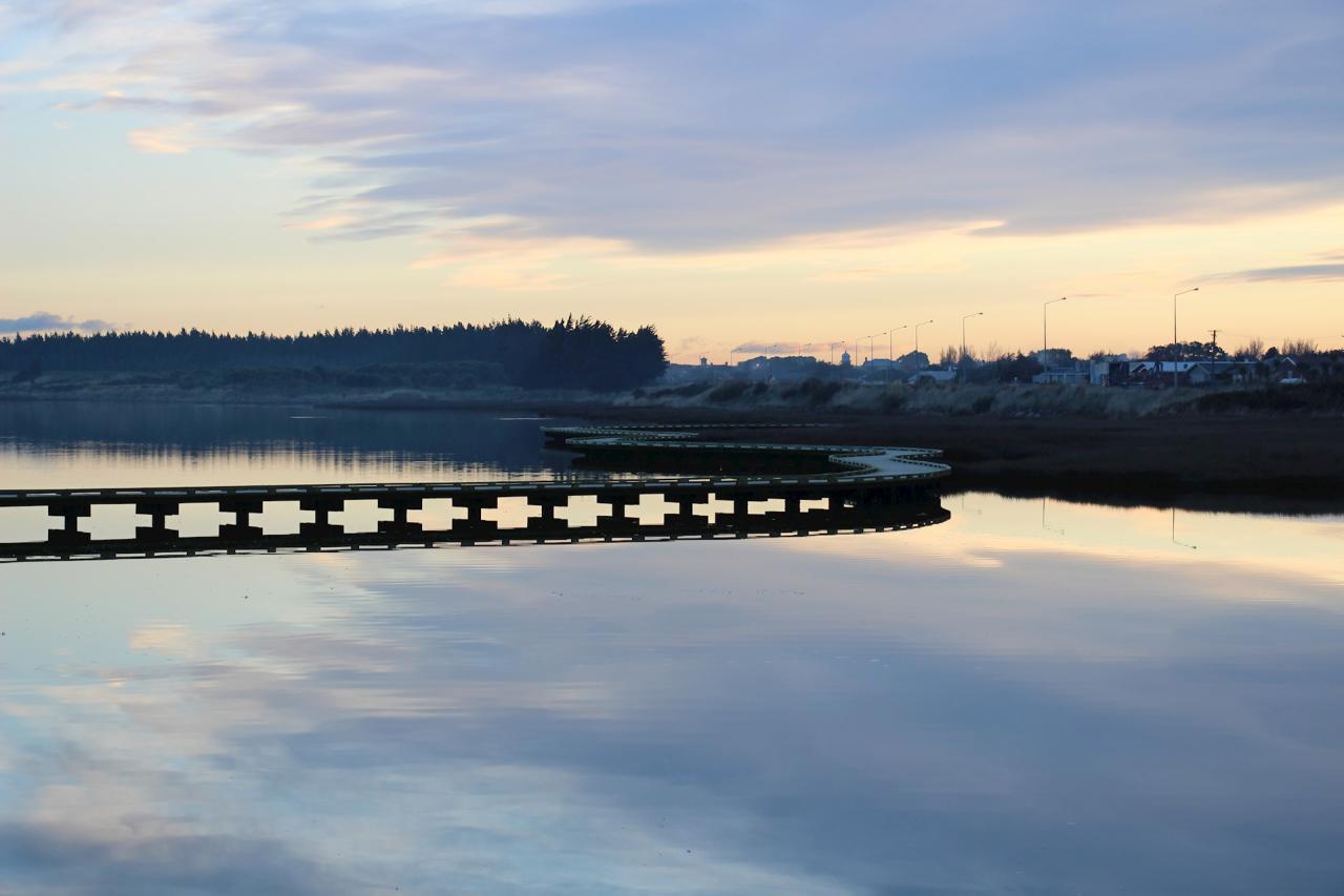 An intersection of ocean and river