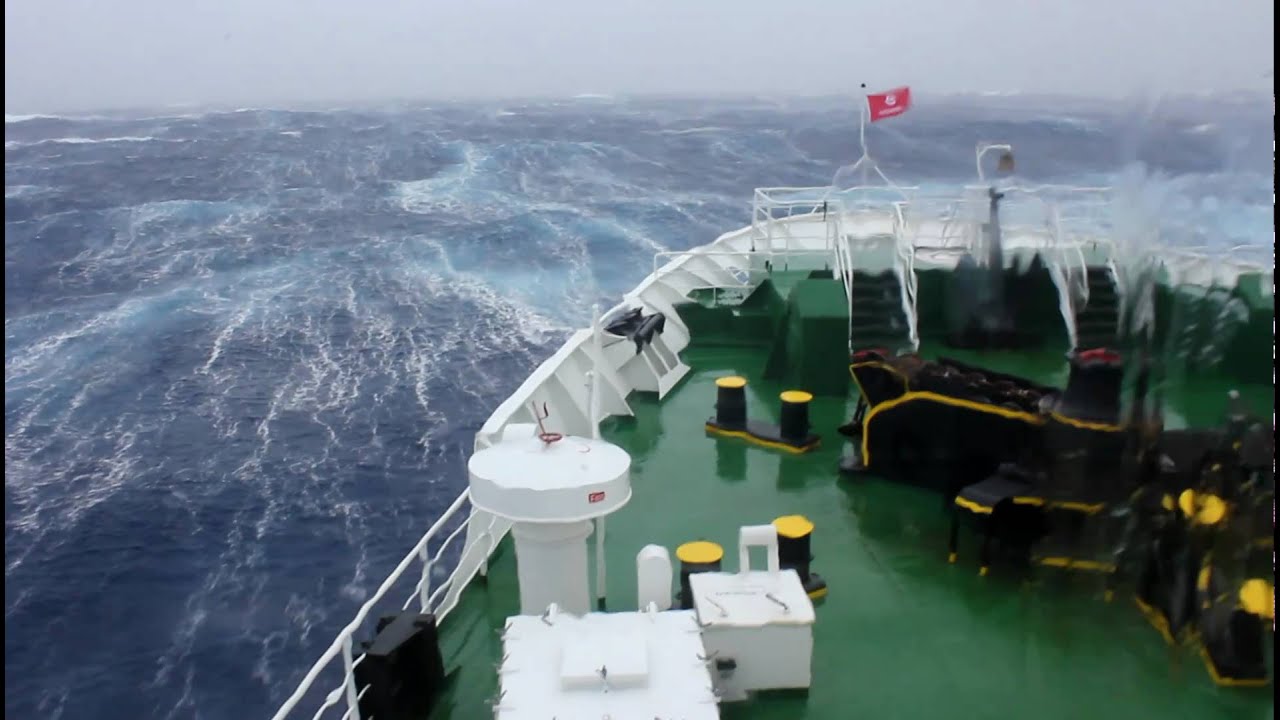 Drake passage expedition antarctic storm huge ship wave trip travel hits