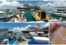 Bermuda cruise scene in with the bigger ships