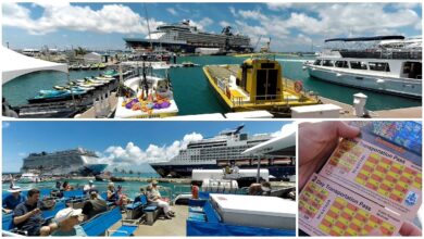 Bermuda cruise scene in with the bigger ships