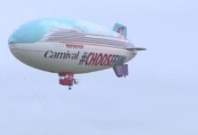 Carnival blimp arrives south florida