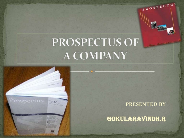 A prospectus for your agency