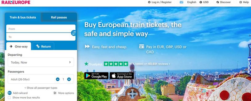 20 percent discounts on rail europe tickets