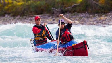 An early rise on paddling tour