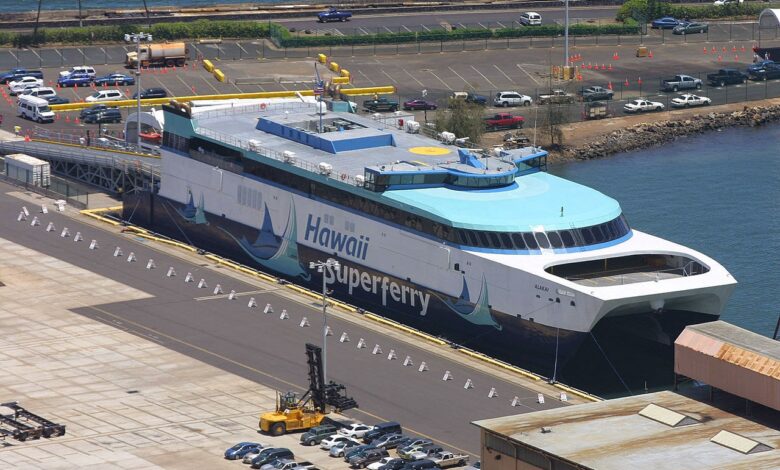 Amid protests and legal snags hawaii superferry suspends service