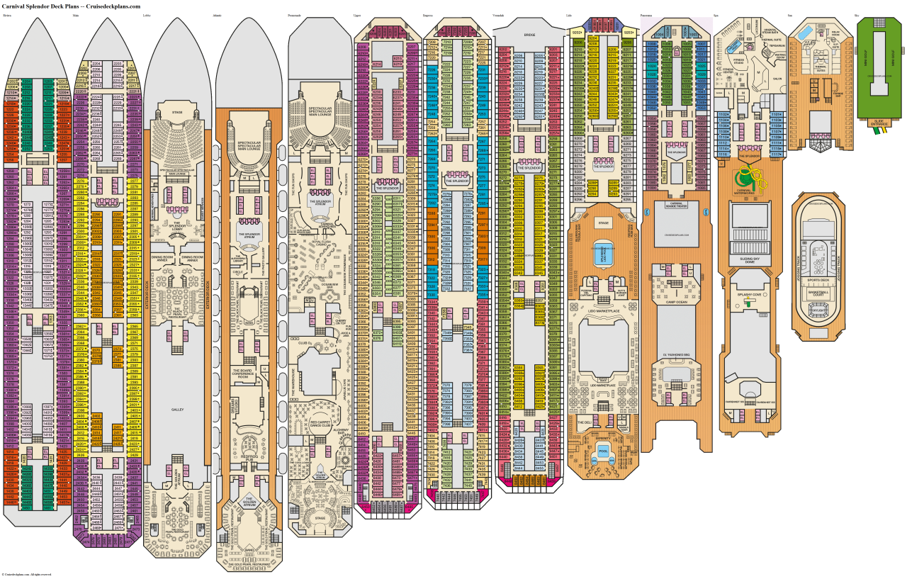 Carnival deck elation plans larger click Carnival deck elation plans larger click