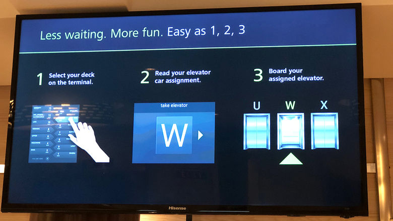 Carnival horizon equipped with smart elevators