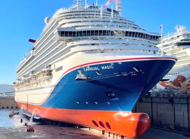Carnival paradise is docked until aug 13