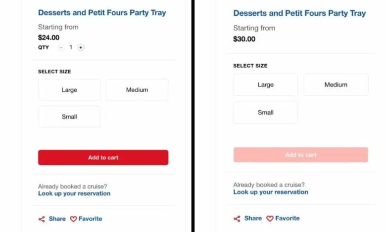 Carnival raises price of two specialty restaurants