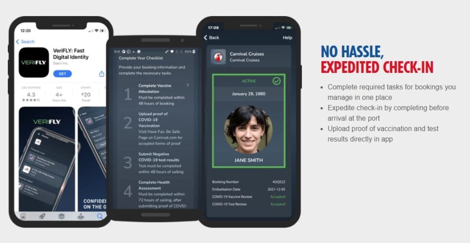 Carnival rolls out verifly app fleetwide